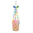 thumbnail image 2 of Foraging Cage for Parrots, Bright Colors Non- Foraging Hanging Basket Bird Chewing Toys Safe  for Bird, 2 of 8