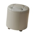 thumbnail image 4 of jifeng Round Small Foot Stool Ottoman Stable Footstool for Nursery Entryway Bedroom Gray, 4 of 9