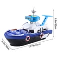 thumbnail image 3 of Toy Ship Model With Transport Function, Alloy Cargo Boat With Container, Simulation Sound Effects And Led Lights, Marine Playset Gift For Kids Boys Girls (2.00 Lbs), 3 of 9