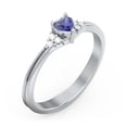 thumbnail image 3 of Birthstone Heart Ring with Shoulder Accents - Blue Sapphire (September), 3 of 4