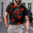 thumbnail image 4 of QIPOPIQ T-Shirts à Manches Courtes pour Hommes à Col Rond Chemise Hawaïenne à Motif Amusant pour Hommes T-Shirt Unisexe Quotidien Imprimé Graphique Imprimés Hauts d'Été Blouse Cadeau pour Père et Lui Liquidation 2024 Noir 5TG, 4 of 9