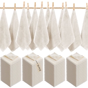 Soft 50 Bulk Bath Towels (11.8x11.8) - Bath Towels Washcloth Bulk - 50 Pieces Wholesale Pack - Quick Dry - Salon Towels Bulk, Spa Towels Bulk and Gym Towels
