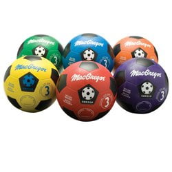 MACGREGOR Ballons de Soccer Multicolores (Ensemble de 6) - Taille 3
