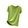 thumbnail image 1 of Birdeem T-Shirt Décontracté pour Femme, Mince, Coupe Fly, Doux et Bas, Ajusté, Manches Courtes, Col Rond, Haut/chemise, 1 of 9