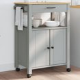thumbnail image 4 of vidaXL Kitchen Trolley Rolling Cart on Wheels Living Room Solid Wood Pine, 4 of 6
