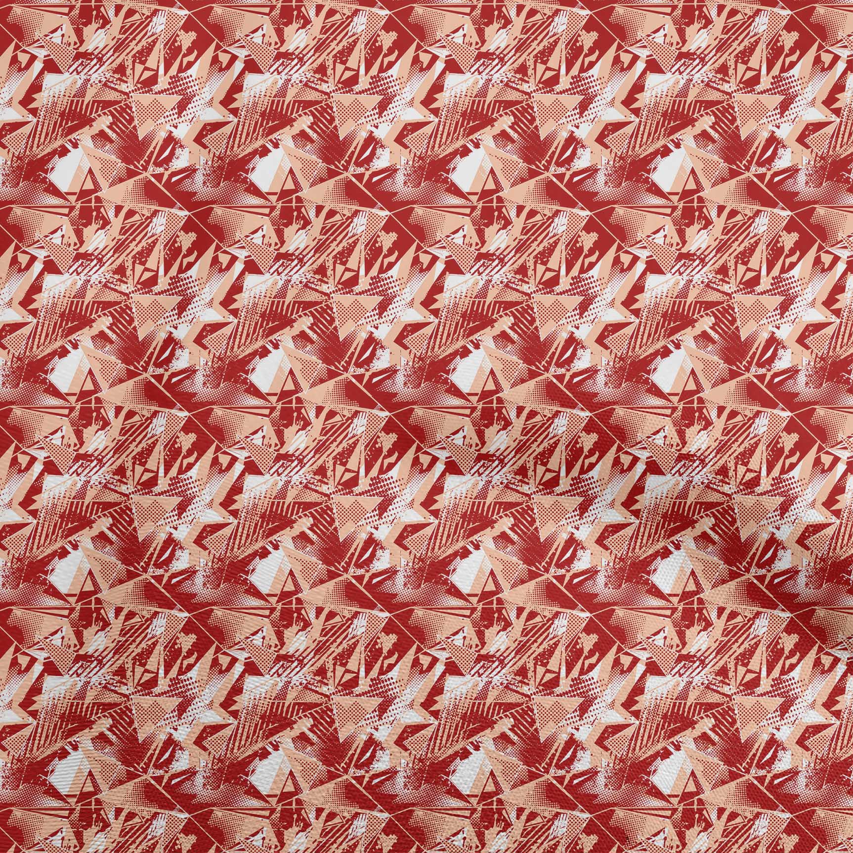 oneOone Velvet Red Fabric Abstracts Dress Material Fabric Print Fabric By The Yard 58 Inch Wide