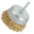 thumbnail image 2 of 6mm Shank Copper Plating Stainless Steel Wire Wheel Brushes Grinder Rotary Tool, 2 of 10
