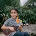 thumbnail image 1 of EGNMCR Kids Guitar Ukulele Beginner Musical Instrument 16 Inches With 4 Strings Mini Guitar For Skill Improving Kids Play Early Educational Pre School Children Toddler Children musical instruments, 1 of 7