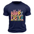 thumbnail image 2 of Plebaso T-Shirts de Pâques pour Hommes à Manches Courtes, Col Rond, T-Shirt Graphique, Hauts Imprimés, T-Shirts Décontractés d'Été pour Hommes, 2 of 6