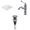 thumbnail image 1 of American Imaginations 21-in. W 1 Hole Ceramic Top Set In White Color - Drain Incl. AI-32712, 1 of 9