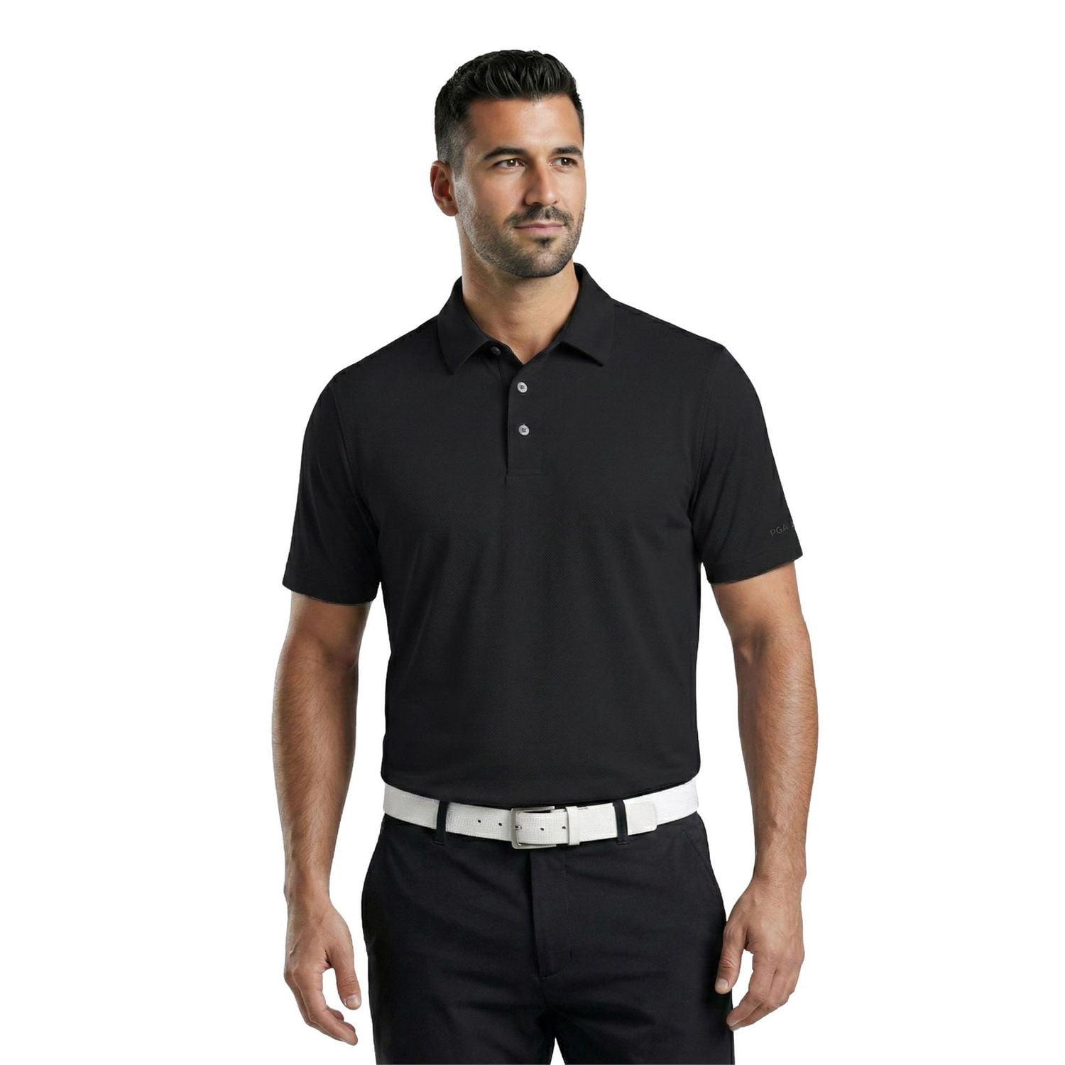 Polo à manches courtes uni Airflux pour homme de la marque PGAT TOUR Course Essentials