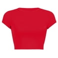 thumbnail image 3 of Chemises Décontractées pour Femmes Col Rond Manches Courtes Polyester pour Sorties d'Été, 3 of 3
