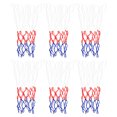 thumbnail image 1 of Unique Bargains 8 Loops PP Mini Basketball Hoop Net Replacement Rim Nets, White Red Blue 6 Pack, 1 of 6