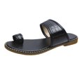 thumbnail image 1 of Women 2025 Casual Adjustable Hook Loop Sandals Summer Open Toe Slides Sandals Flat Sandal, 1 of 5