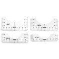 thumbnail image 2 of Peahefy T‑Shirt Ruler,4PCS T-Shirt Ruler Guide Alignment Tool For Adult Youth Toddler Infant Garment Measuring Ruler Transparent, 2 of 8