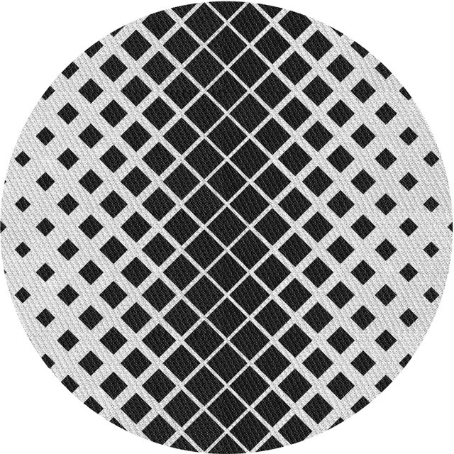 Ahgly Company Tapis d'Intérieur Ronds Transitionnels Gris Brun Lavables à la Machine, 8 Pieds Rond