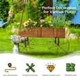 thumbnail image 4 of Gymax Jardinière pour Plantes de Jardin Chariot en Bois avec Roue Jardin Cour Brun, 4 of 10