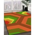 thumbnail image 3 of Ahgly Tapis Rectangulaire Lavable en Machine Intérieur Transitionnel Vert Pistache, 6 Pieds x 9 Pieds, 3 of 7