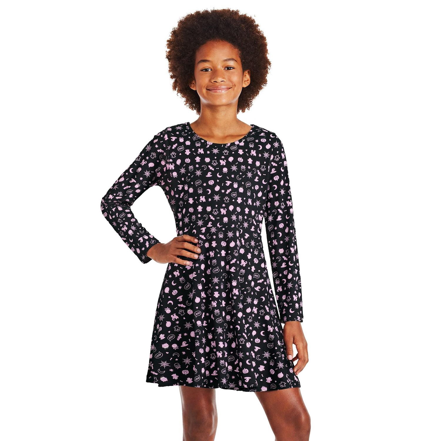 George Girls' Halloween Long-Sleeve Dress