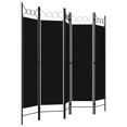 thumbnail image 2 of vidaXL 5-Panel Room Divider Black 200x180 cm, 2 of 4
