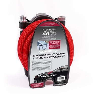 Prestige Series 50ft Expandable Garden and Auto Hose with Holder, 100 psi max