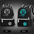 thumbnail image 4 of AIGIA Men Women School Backpack Luminous School Backpack Waterproof Book Bag USB Charging School Bag, 4 of 13