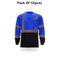 thumbnail image 1 of Radyan 2-Tones Mesh Reflective Long Sleeve Safety T-Shirt - 12 Pack, 100% Polyester, Size: Adult, 1 of 5