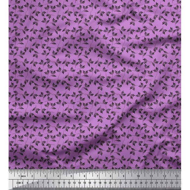 Soimoi Rayon Fabric Artistic Leaves Fabric Prints by Yard 42 Inch Wide