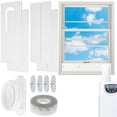 thumbnail image 3 of AMERTEER Universal Air Conditioner Kit Portable AC Window Kit with Seal Panel 5 inches Coupler Adjustable AC Vent Kit Durable PVC Air Conditioner Kit for Sliding Window, 3 of 11