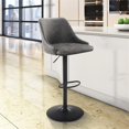 thumbnail image 3 of Tabouret Réglable en Hauteur Sylmar en Similicuir Charbon, 3 of 8