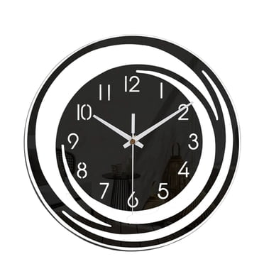 Siruishop Nordic Wall Clock 12 inch Decorative Battery Operated Clock Wall Clock for Home School Office Livingroom Decor