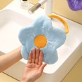 thumbnail image 4 of Cute Hand Towels, Bathroom Towels With Hanging Loop, Children Hand Towel Flower, Microfiber Coral Fleece Absorbent Hand Towel For Kitchen Bathroom Bedroom, 4 of 5