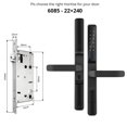 thumbnail image 2 of Serrure de Porte d'Entrée Sans Clé à Mortaise 85 92 mm pour Téléphone Intelligent, Poignée Ultrafine, Application, Télécommande, Wi‐Fi, Serrure Intelligente, Installation Facile, 2 of 5