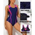 thumbnail image 3 of Beautyin Maillot de Bain une Pièce Athlétique pour Femmes Compétition Natation Course, 3 of 8