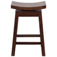 thumbnail image 4 of 26'' High Saddle Seat Cappuccino Wood Counter Height Stool with Auto Swivel Seat Return, 4 of 4
