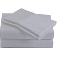 thumbnail image 1 of 600 Thread Count 4 Piece Sheet Set 15 Inch Deep Pocket 100% Egyptian Cotton Color Silver Grey Solid Size Queen, 1 of 1