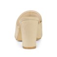 thumbnail image 2 of BLISSFUL STEP Mules à Talons pour Femmes à Enfiler Sandales à Talon Bloc Beige 9,5, 2 of 6