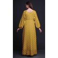 thumbnail image 2 of Bimba Robe Maxi à Manches Longues pour Femmes en Georgette Mousse à Imprimé Floral Rose, Taille Élastique - Moyen, 2 of 5
