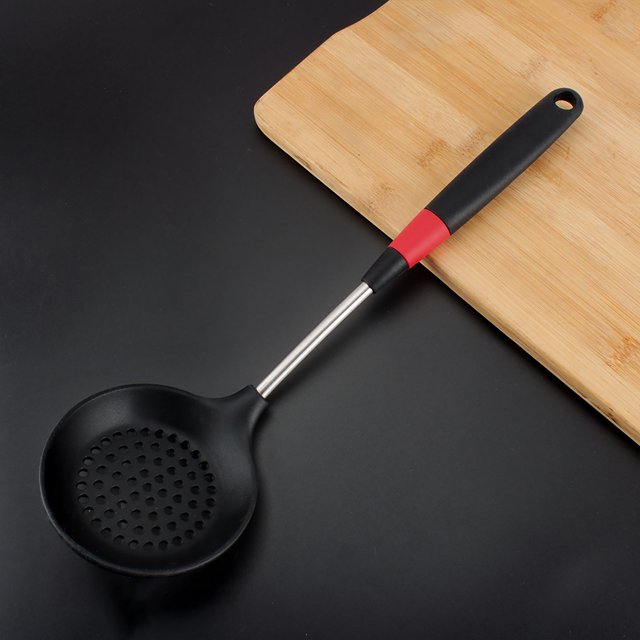 Unique Bargains 15 Inch Length Silicone Slotted Spoon Restaurant Kitchen Scoop Skimmer Utensil Cooking Supplies