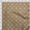 thumbnail image 4 of oneOone Polyester Spandex Brown Fabric Asian Block Floral Fabric For Sewing Printed Craft Fabric By The Yard 56 Inch Wide, 4 of 4