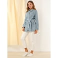 thumbnail image 3 of INSPIRE CHIC Vestes en Denim Amples pour Femmes à Boutons, Style Boyfriend, Taille Paper Bag, 3 of 6