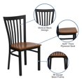 thumbnail image 3 of Bowery Hill Black Back Metal Dining Chair in Cherry, 3 of 7