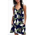thumbnail image 1 of Robes T-Shirt Décontractées d'Été pour Femmes, Sortie de Plage, Robe Débardeur Plissée Unie, 1 of 3