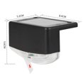 thumbnail image 4 of FRCOLOR Step Light 4pcs LED Solar Step Lights Multifunctional Lamps for Landscape Courtyard Garden Guardrail (Black, Warm Light),3.31"X2.2"X2.13", 4 of 5