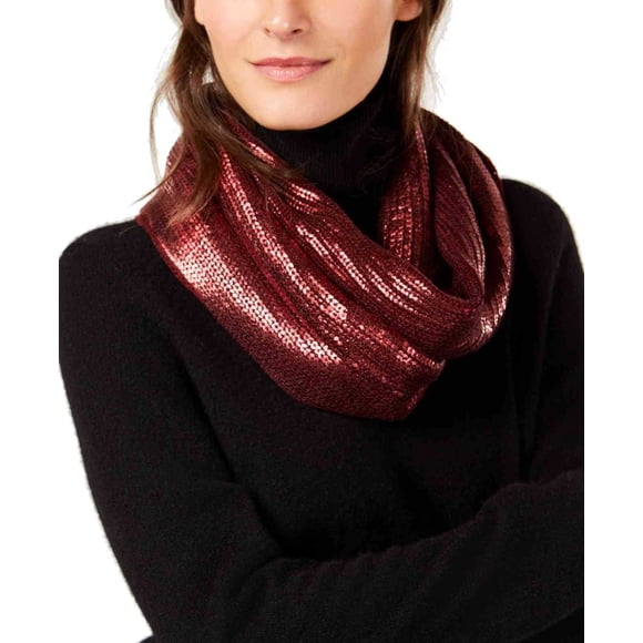 INC International Concepts Women’s Liquid Shine Infinity Wrap Scarves, wine