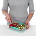 thumbnail image 3 of Sistema To Go Multi Split Food Storage Container, Clear with Coloured Clips, 820 ml, 3 of 4