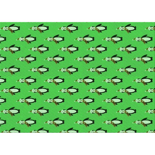 Ahgly Company Machine Washable Indoor Rectangle Transitional Neon Green Area Rugs, 8' x 12'