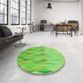 thumbnail image 4 of Ahgly Company Tapis d'Intérieur Lavables en Machine Rectangle Transitionnel Vert Émeraude, 5' x 8', 4 of 7
