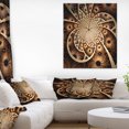 thumbnail image 1 of Symmetrical Brown Black Fractal Flower - Floral Canvas Art Print, 1 of 3
