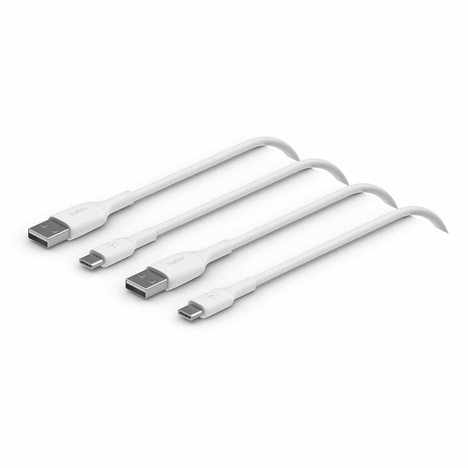 Belkin BoostCharge USB-C to USB-A Cable 1m (2 Pack) White